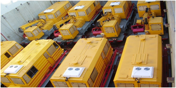 Ganger Trolleys en route to Iraq